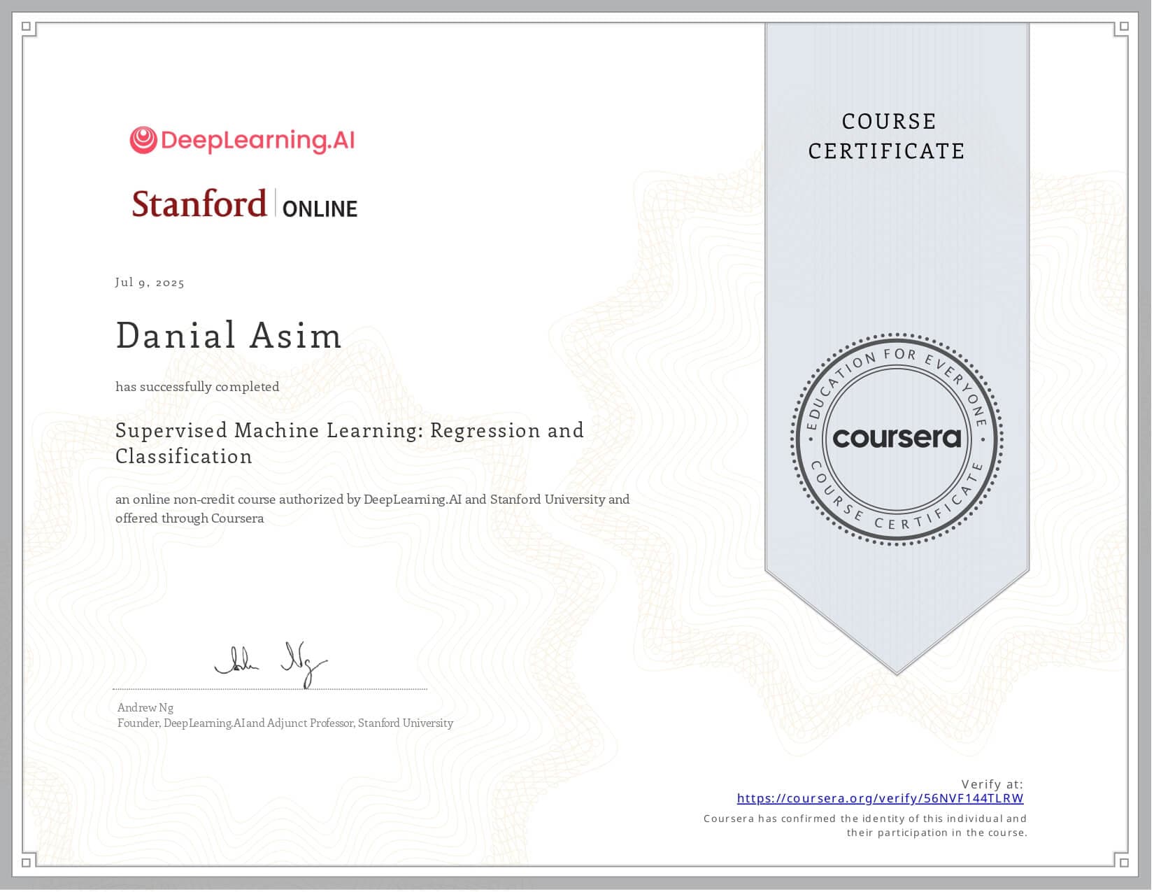 Supervised Machine Learning: Regression and Classification